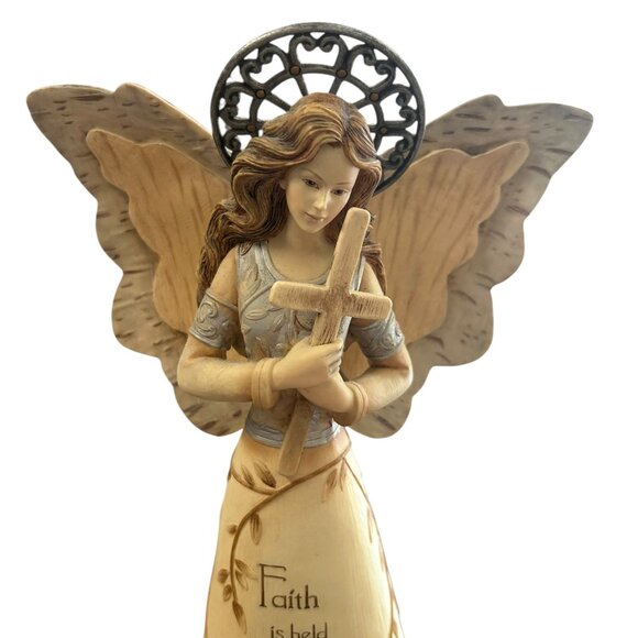 Elements Resin Tall Angel Barbara McDonald Faith Figurine - Picture 3 of 6